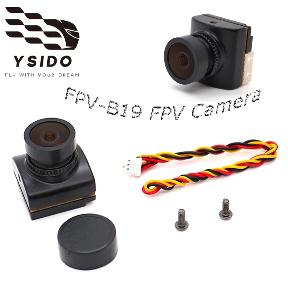 YSIDO FPV-B19 FPV Camera 19*19*22mm 1500TVL 0.0001Lux Freestyle Real-Time Transmission FPV Camera Supports Analog Signal Output