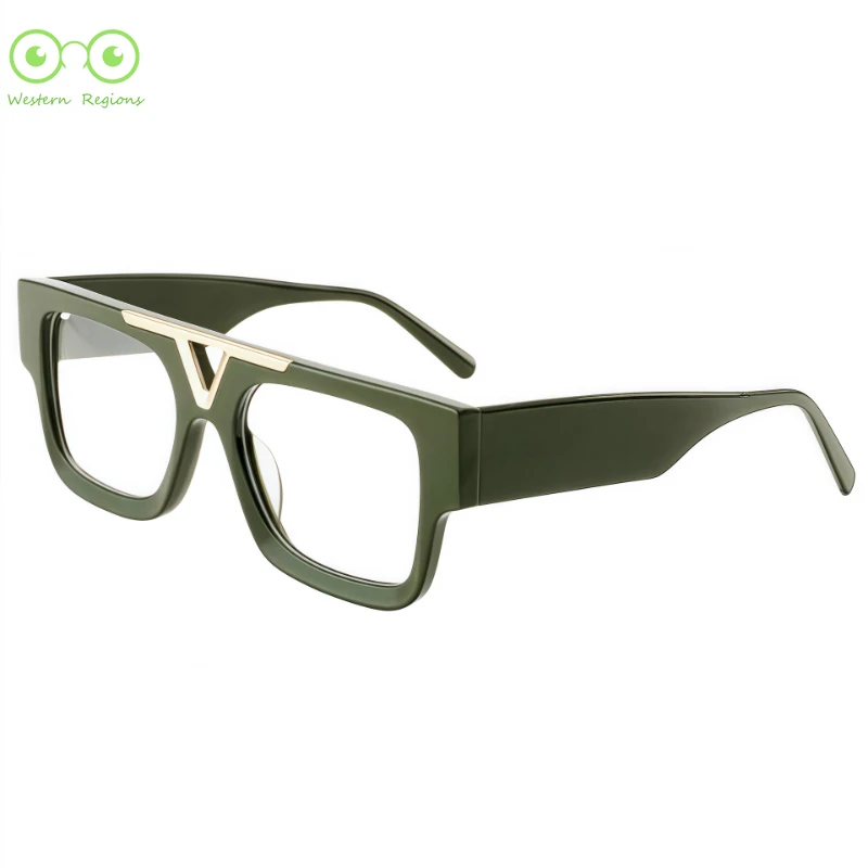 Montatura per occhiali personalizzata di alta qualità, nuovo stile, montatura per occhiali da uomo e da donna, montatura quadrata, montatura per equitazione sportiva retrò leggera e piatta