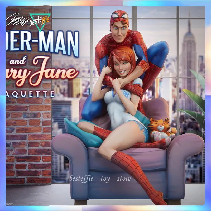 Amazing Spider Man: Continuation of Oath figure 31cm Spider Man and Mary Jane anime figure room decoration boy collection gift