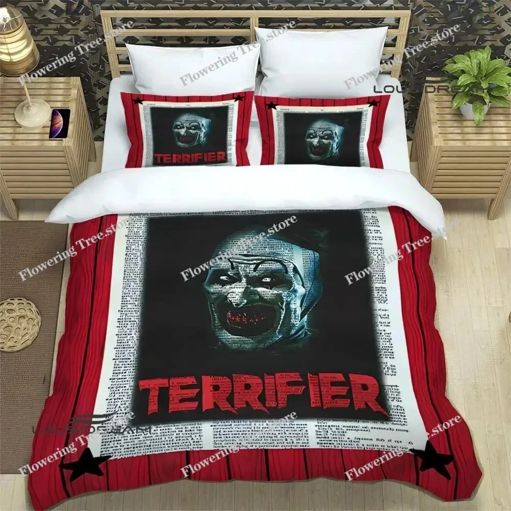 

Terrifier Horror Printed Bedding Sets Exquisite Bed Supplies Set Duvet Cover Bed Comforter Set Bedding Set Luxury Birthday Gift