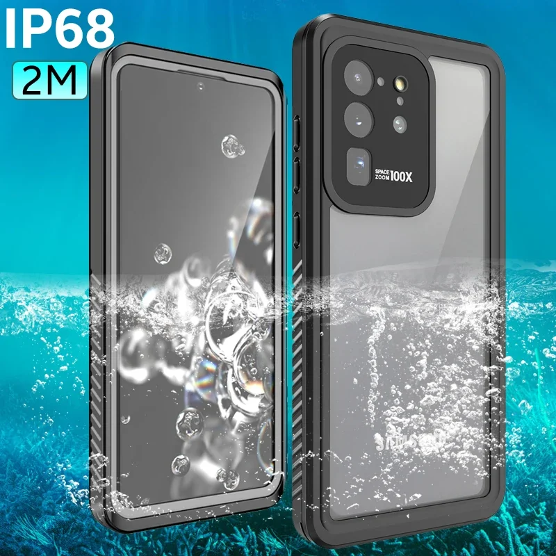 

2M IP68 Waterproof Case for Samsung Galaxy S20 Ultra/S20+ Plus/S20 5G Shockproof Outdoor Diving Case Cover For Galaxy S10 S9 S8