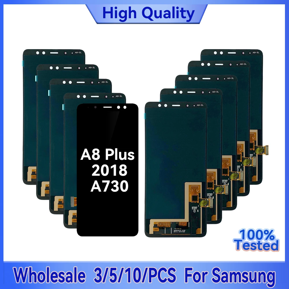 

Wholesale 3/5/10 Pieces/Lot For Samsung A8 Plus 2018 A730 Lcd Display Screen With Touch Assembly Galaxy A8 Plus A730F LCD