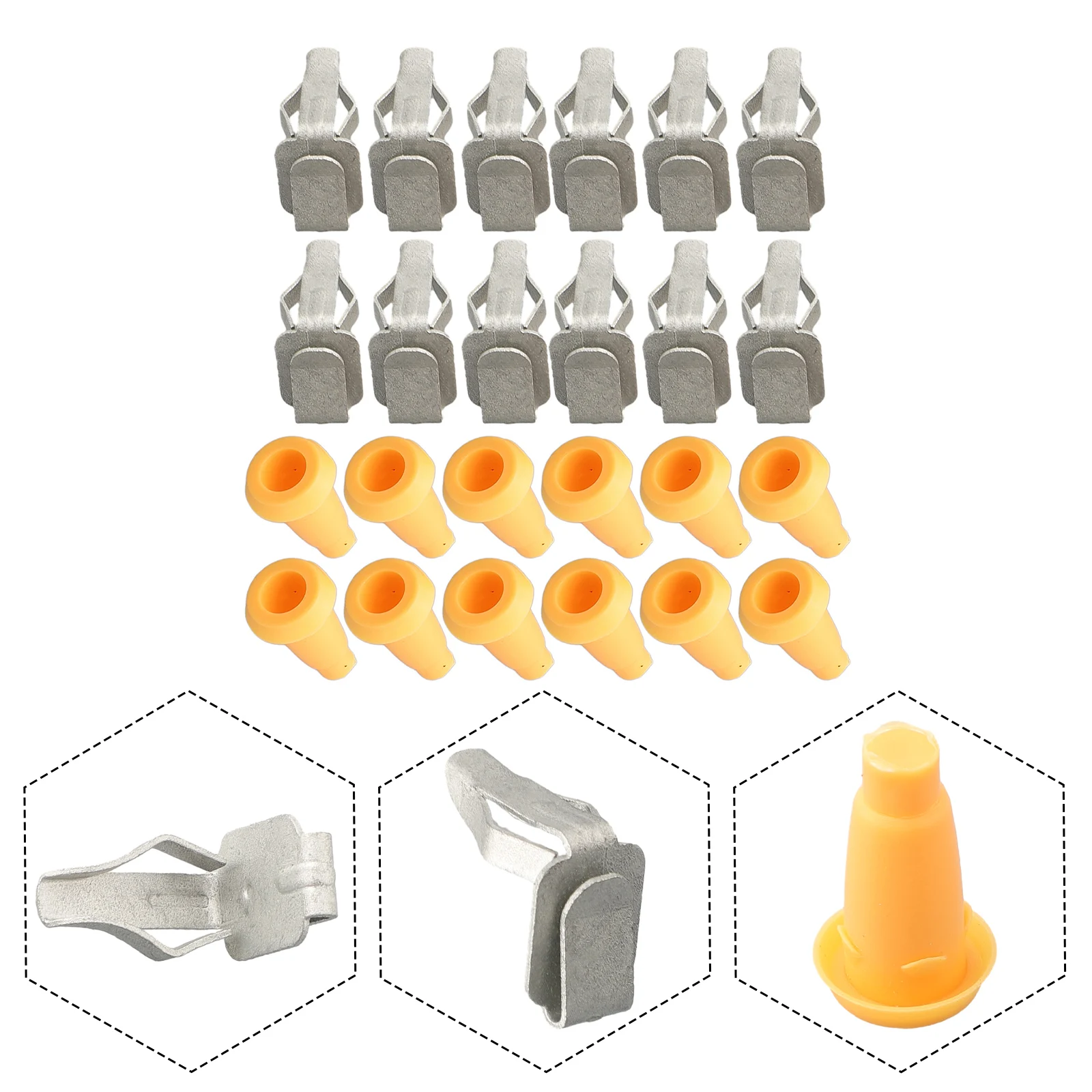 24Pcs/Set  Front Door Panel Frame Plugs & Door Panel Clips For Chevy For Camaro Plastic/Metal 4853962/4500027 New Practical