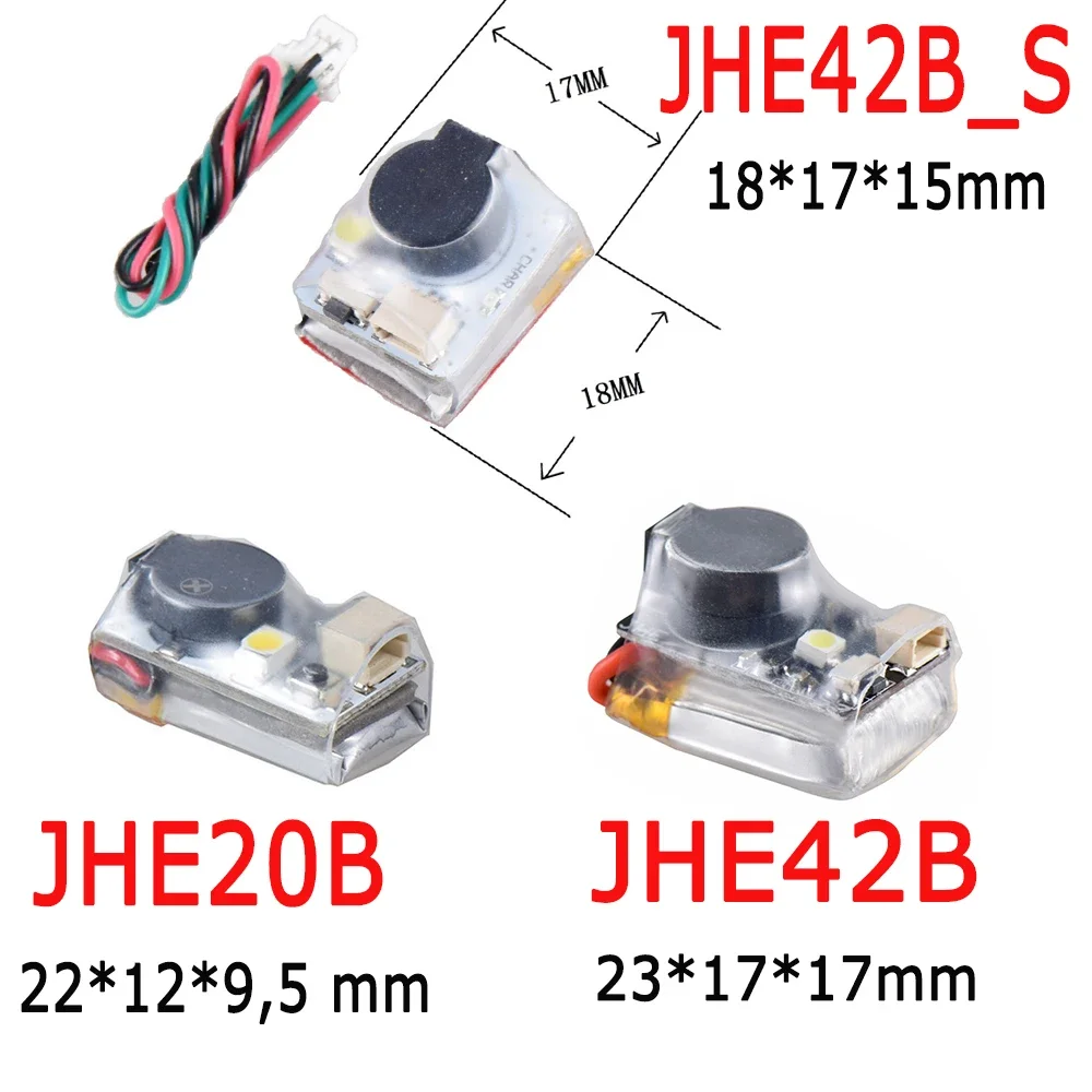 JHE42B/ JHE42B_S/ JHE20B 미니 파인더 5V 초강력 버저 트래커 110dB LED 버저 알람 포함 RC FPV 드론 비행 컨트롤러용