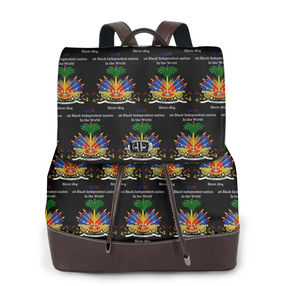 Haitian Flag Great For Independence Day Celebration Bookbag School Student Bags Hiking Travel Daypack for Women Derma Backpack