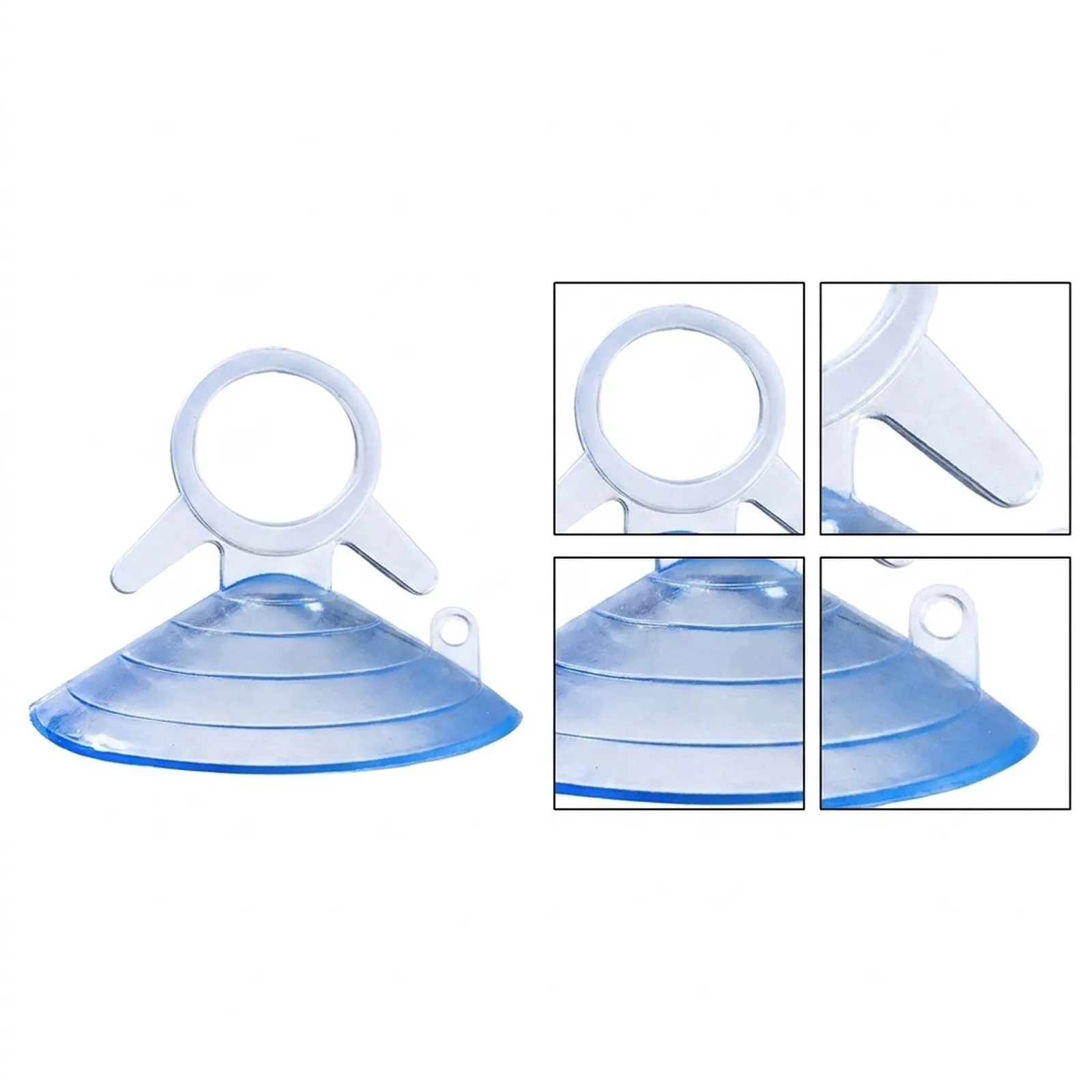 10pcs Suction Cups With Shut Ears 45mm Bathroom Round Rubber Suckers Towel Window Button Clear Hanging Kitchen