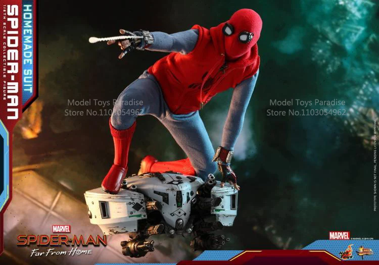 HOTTOYS HT MMS552 1/6 تحصيل اللعب الأحمر الأزرق معركة البدلة الرجل العنكبوت 2.0 بطل السوبر مجموعة كاملة 12 ''عمل نموذج لجسم الهدايا #5
