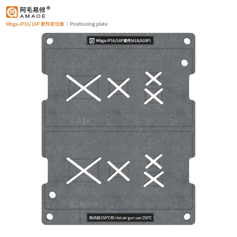 AMAOE Mbga-IP Reballing Stencil Stagno Piantare Dispositivo Piattaforma in Maglia di Acciaio per iPhone7-16ProMax CPU NAND WIFI Strumento di Riparazione Baseband