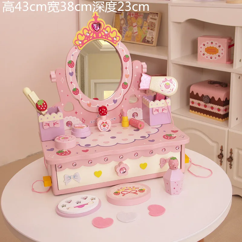 Girls, princesses, children's makeup table, dressing table, home wash table, new year's birthday gift, jewelry box, ages 3-7