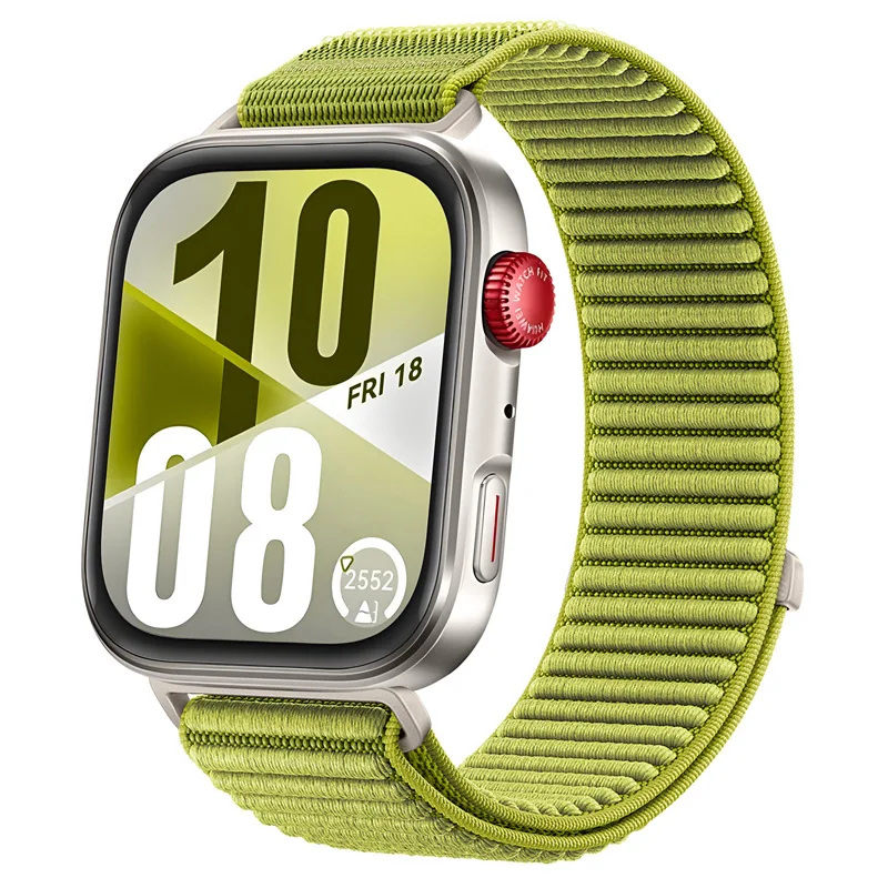 حزام حلقة من النايلون لساعة Huawei Watch Fit 4 Pro سوار معصم بديل رسمي لهاتف Huawei Fit 3 4/Fit 4 Pro حزام نايلون للرجال والنساء