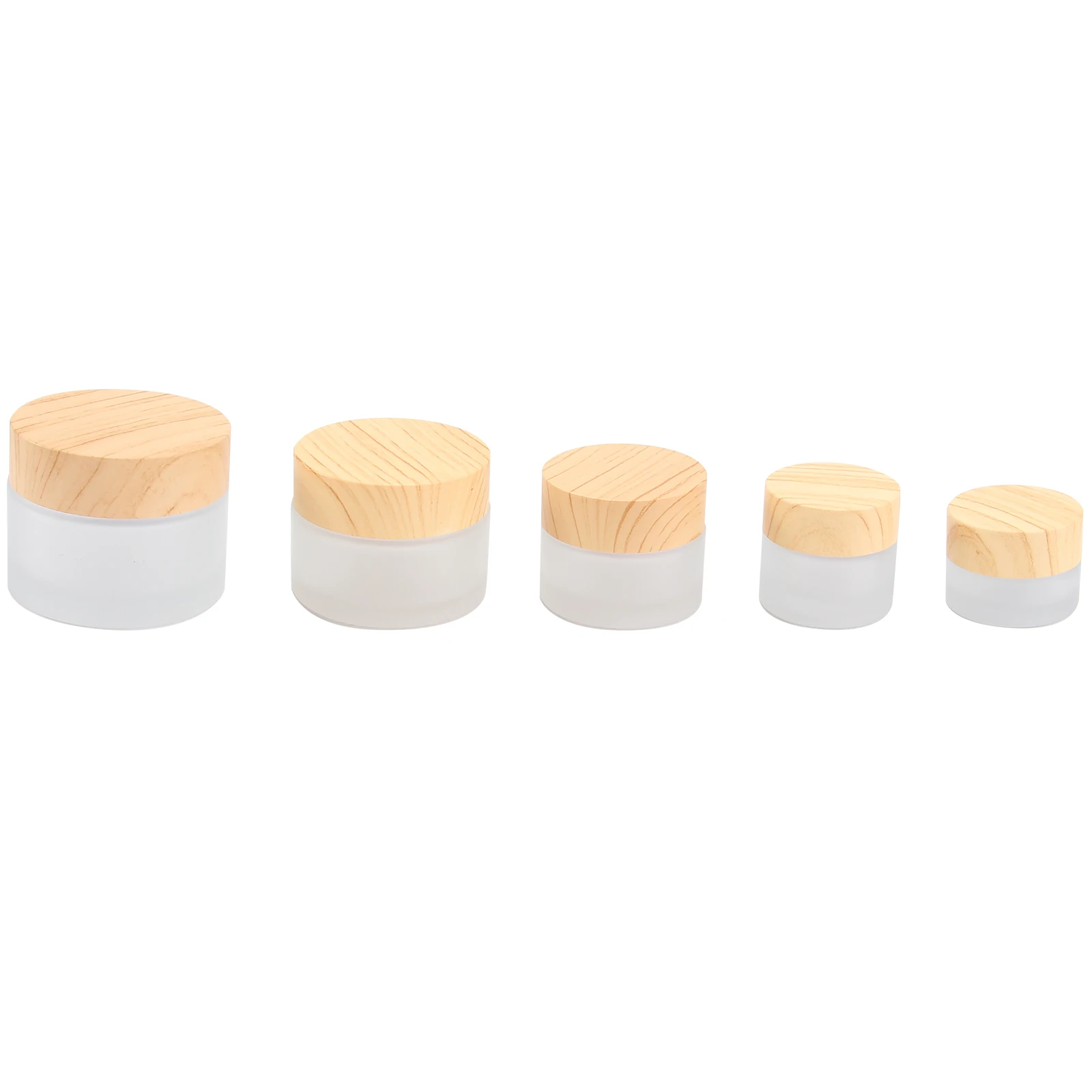 

5pcs Glass Facial Mask Sub-bottle Containers Travel Bottles Reusable Mini Sample Bottle for Shampoo Shower Gel Safe Portable