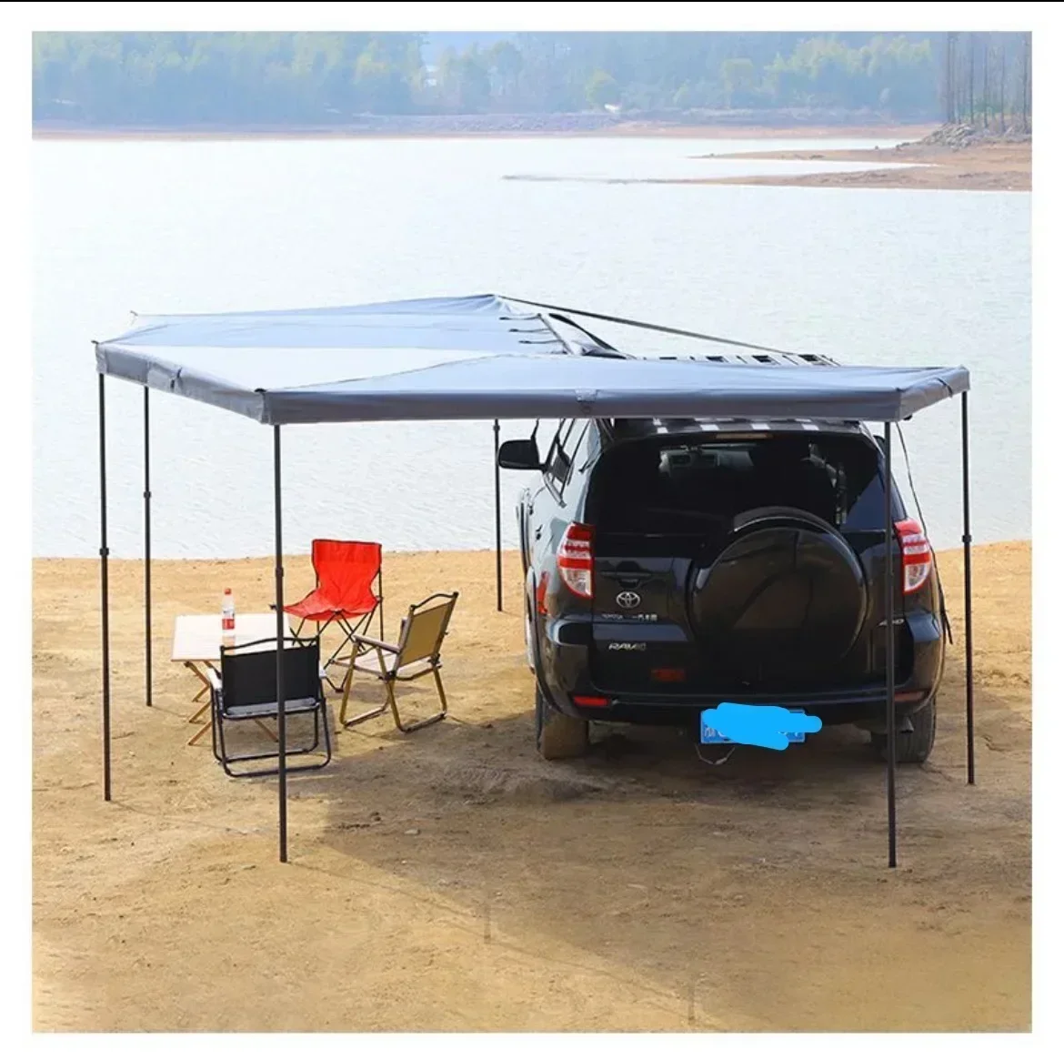

270 Degree Boneless Fan-shaped Side Tent Camping Side Tent Outdoor Self-driving Tour Car Tent