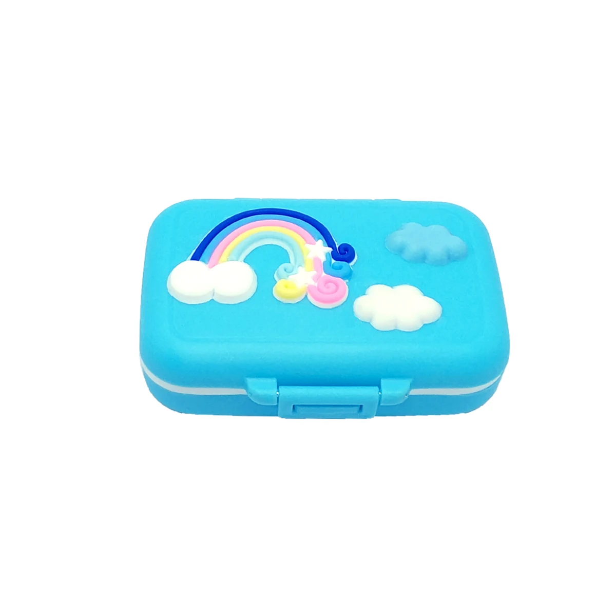 1 Piece New 3D 3D Rainbow Clouds Teething Box Blue Pink Children\'s Teeth Changing Organizer