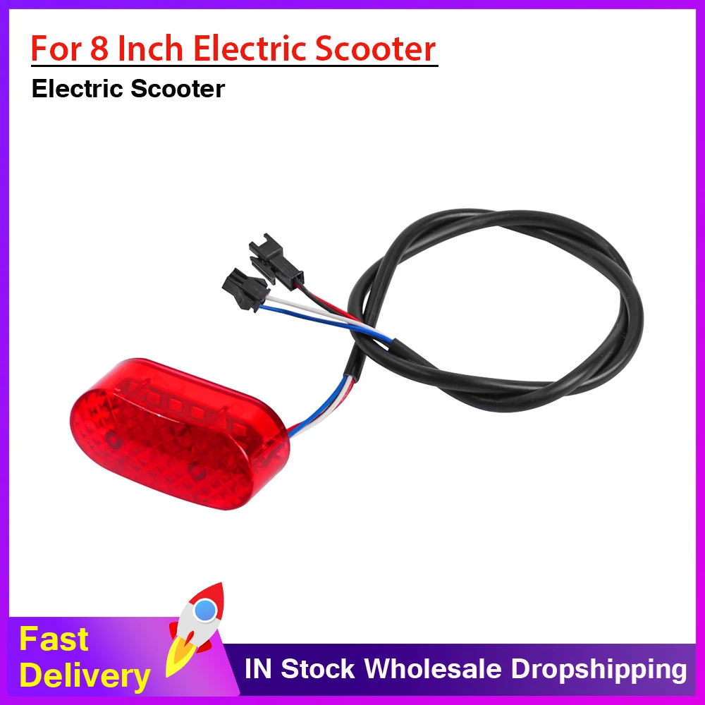 

8 Inch Electric Scooter Rear Tail Light Lamp LED Tail Stoplight Brake Bird Scooters Led Safety Light For E-Bike Vehicles Parts