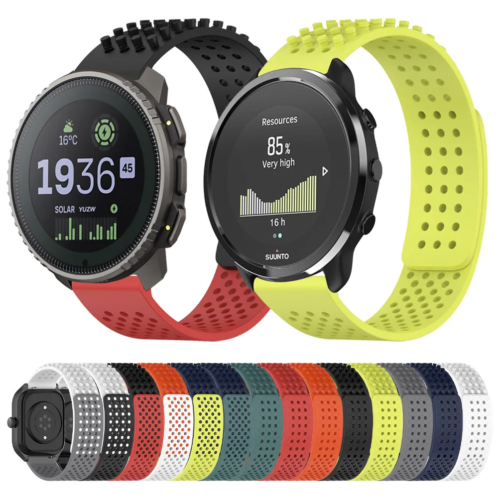 20 22mm New Soft Silicone Band For SUUNTO VERTICAL Strap For SUUNTO 9 5 PEAK PRO DLC/SUUNTO5 PEAK Breathable Bracelet Accessorie