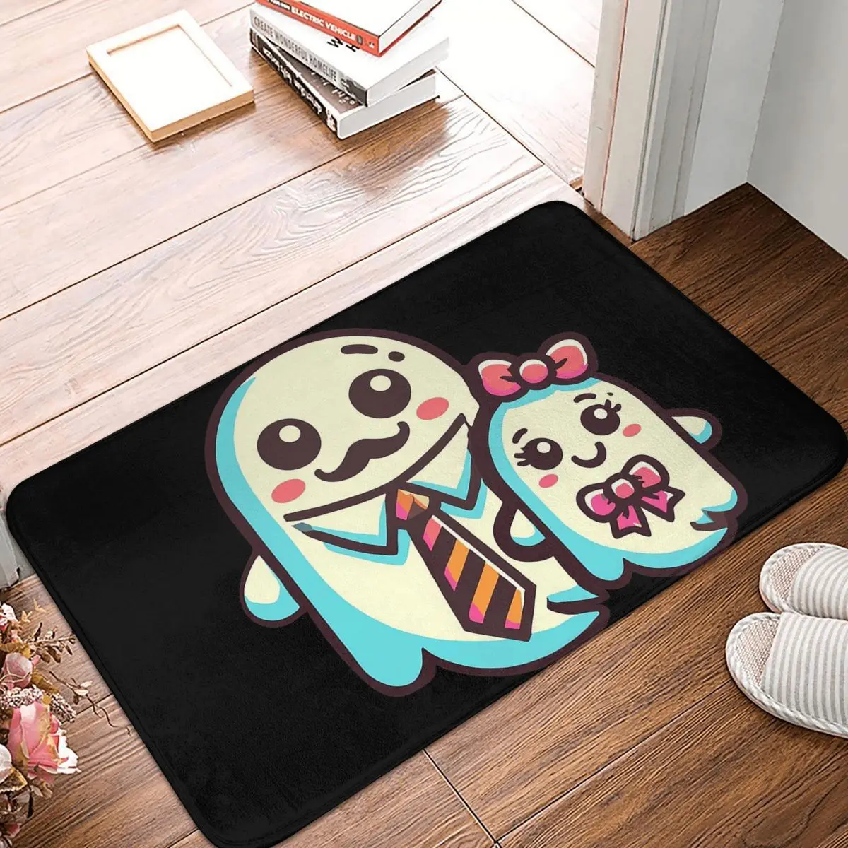 Dad Ghost Father With Daughter Halloween Doormat Floor Mat Cushion Carpet Rug for Kitchen Entrance Home Balcony Footpad Mats