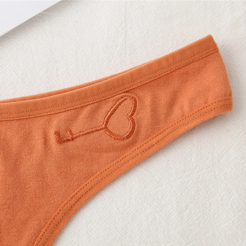 BANNIROU 1Pcs Women\'s Cotton Panties Thongs Female Low-Rise T-back G-string Underpants Ladies Intimates Underwear For Women