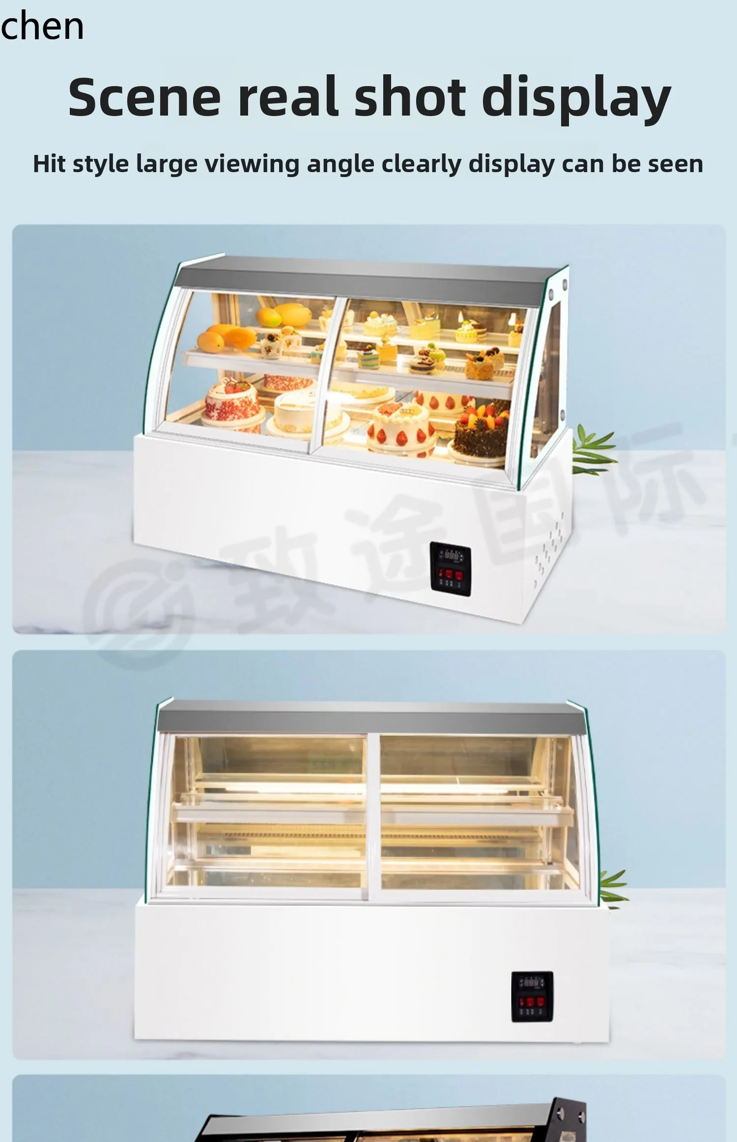 LXC front door cake refrigerated display cabinet desktop air-cooled refrigerator fruit cooked food fresh-keeping freezer