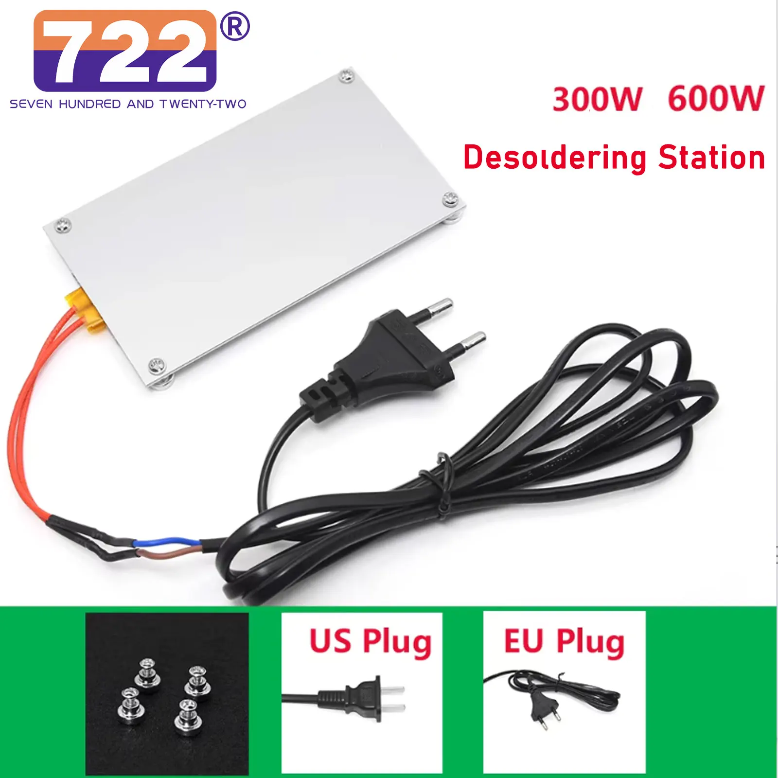 

600W Hot Plate LED Remover Chip BGA Soldering 220V LED Lamp Station Heating Soldering Desoldering Station 300W Demolition Board