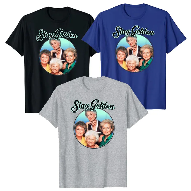 

The Golden Girls Stay Golden T-Shirt Women's Fashion Vintage Tee Tops Retro Style Mama Aunt Grandma Gifts Short Sleeve Blouses