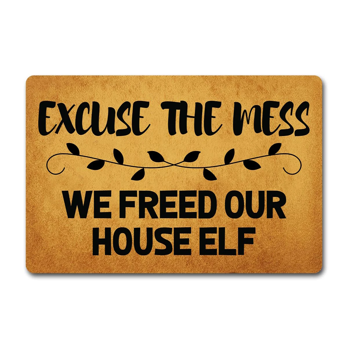 

Funny Welcome Doormat Excuse the Mess We Freed Our House ELF Personalized Print With Anti-Slip Back Door Mats Festival Floor Mat