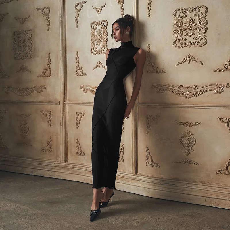 Sexy Mesh Long Dress Lady Maxi Evening Elegant Dress Women Summer Clothes Luxury Party Bodycon Beach Prom Black Dresses