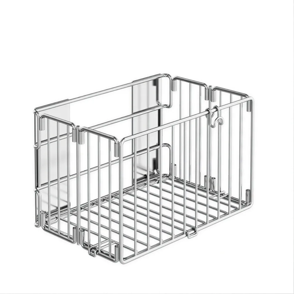 

201 Stainless Steel Magnetic Bathroom Storage Rack No Drilling Design Rustproof Waterproof Toiletry Organizer Basket
