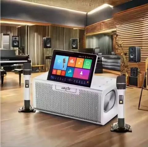 

Touch Screen Wireless Smart Party Bluetooth Android System Powerful Machine Karaoke Players Speaker With Mic