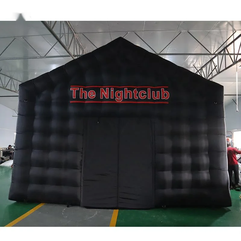 

outdoor activities Giant Custom Portable Black Inflatable Nightclub Cube Party Bar Tent Disco Lighting Night Club For Party