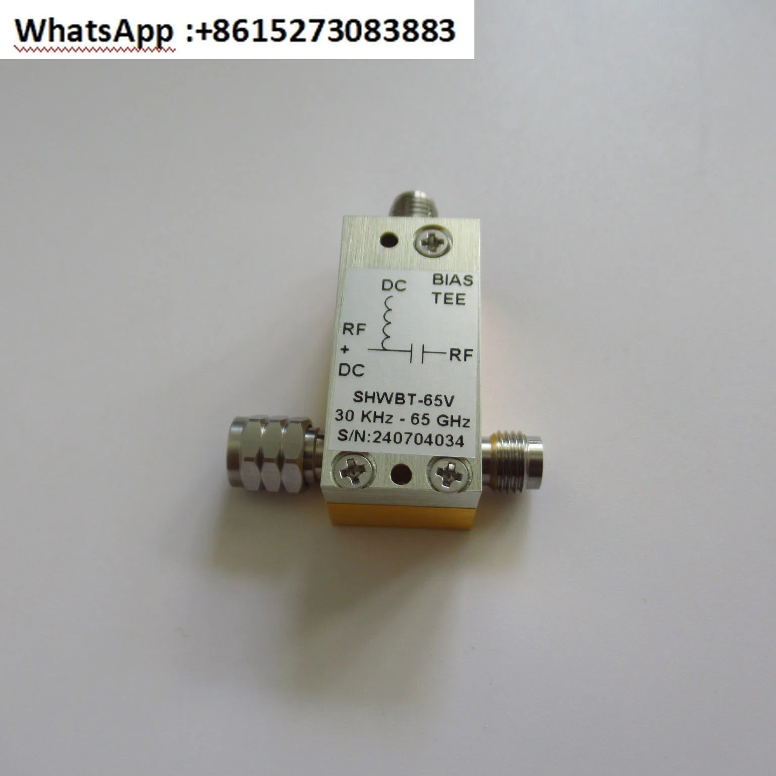 

30 кГц-40 ГГц 2,92 мм, 25 В/300 мА, 33 дБм, широкополосное смещение микроволновой печи RF