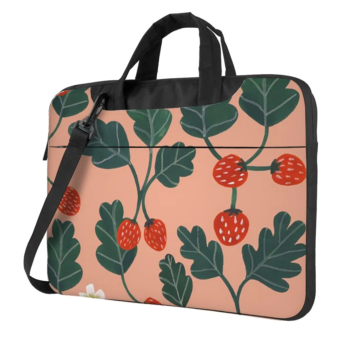

Strawberries Crossbody Laptop Bag Case Computer Bag 13 14 15.6 Inch Notebook Pouch for Macbook Pro Lenovo
