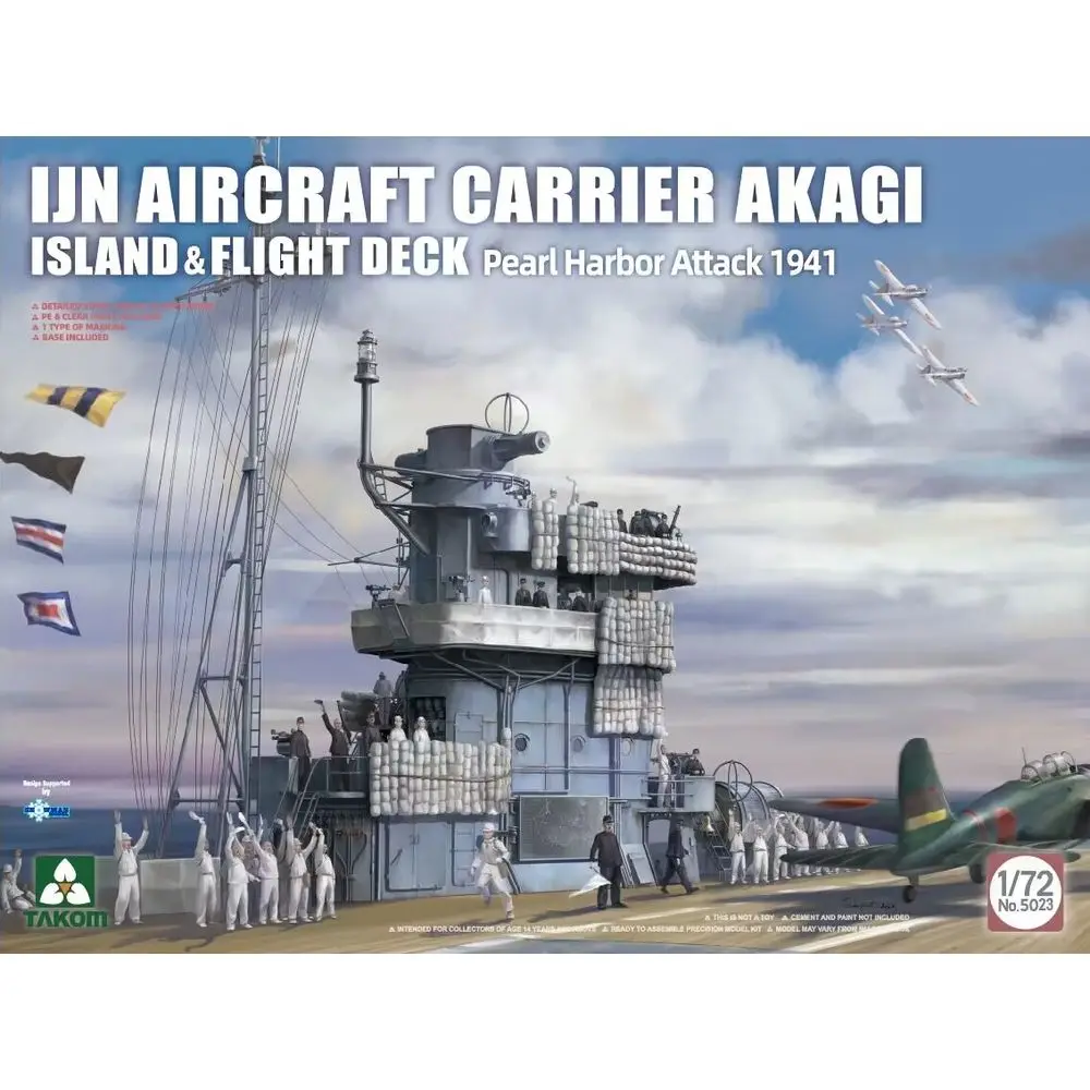 TAKOM 5023 1/72 IJN AKAGI Island & Flight Deck - Scale Model Kit