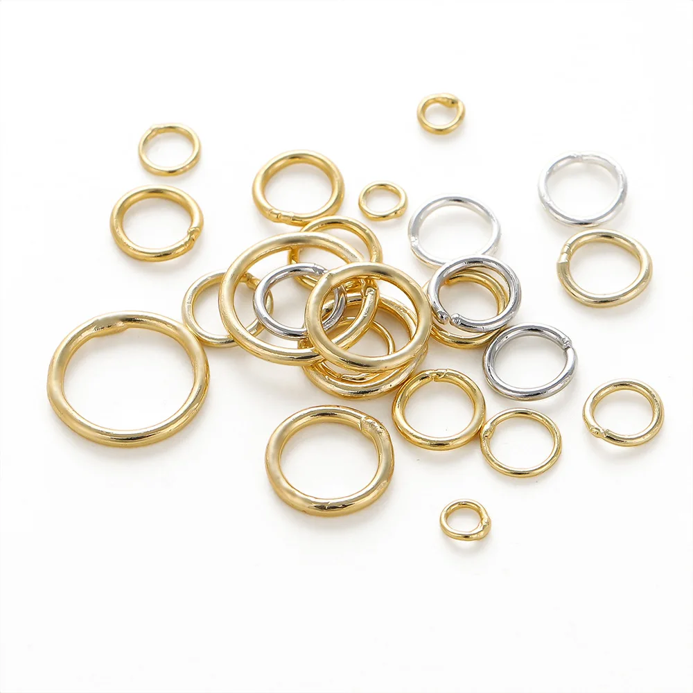 50Pcs Hot Selling Color Preserving Closed Loop Welding Ring Practical DIY Handmade Jewelry Accessories Manufacturer Wholesale