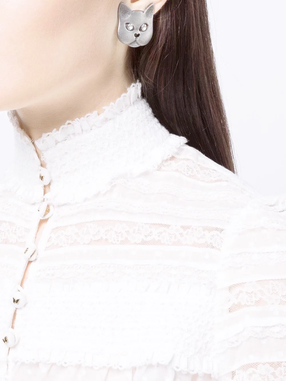 Earrings Light Luxury Retro Cat Personality Earclips For Women Aretes De Mujer Pendientes Boucle D’Oreille Orecchini Clip De