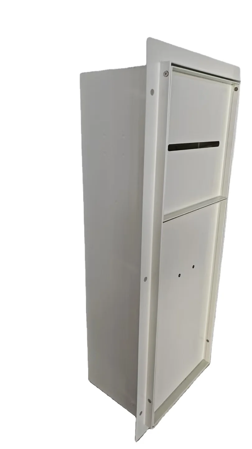 Modern Tileable Recesses Tissue Box Trash Can Hidden Toilet Paper Holder Refuse Bin Rimless Wall 304 Stainless Steel Niche