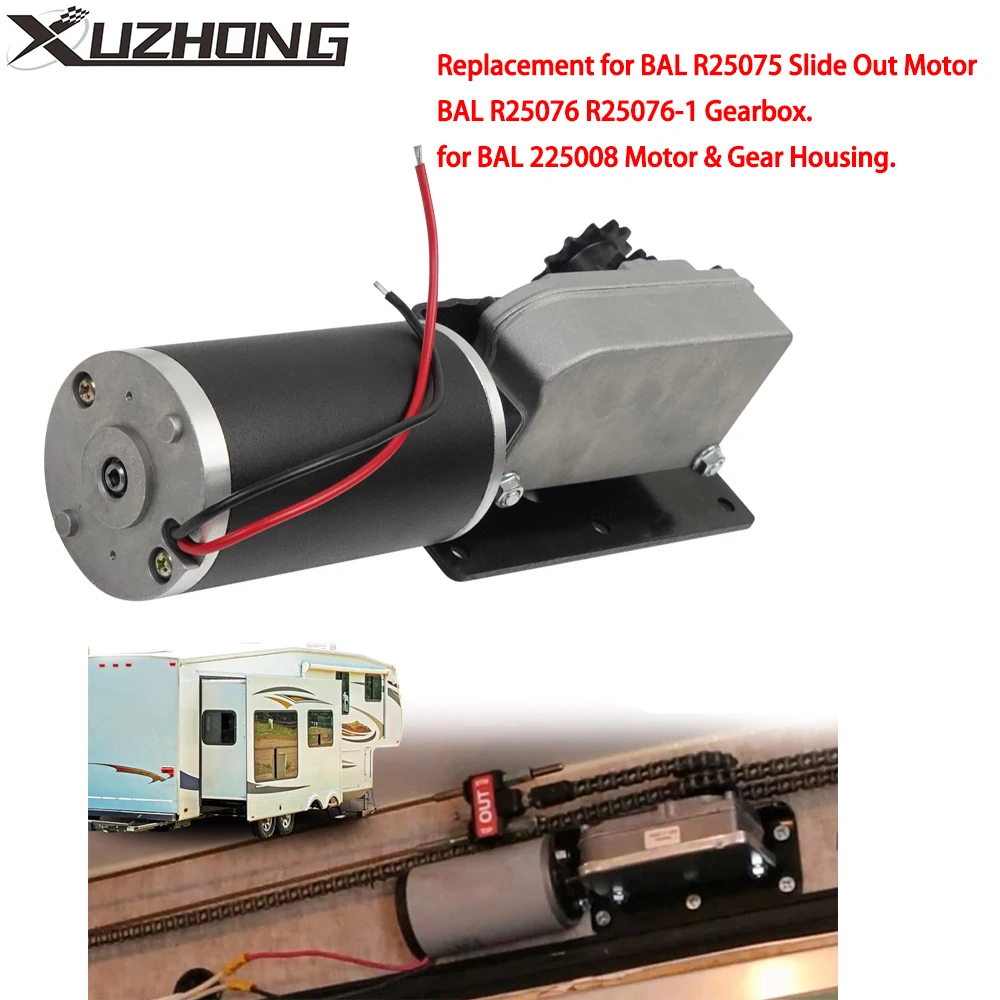 225008 RV Slide Out Motor &Gear Housing For RV's &Trailers with Accu-Slide Cable Driven Room System Replace for ‎R25076-1 R25075