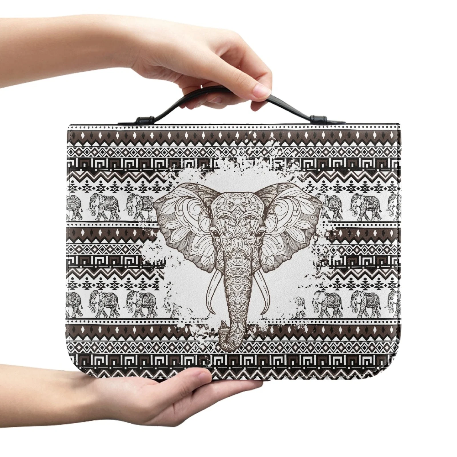 XIXIRIMIDO Elephant New Trend Bible Carrying Case PU Leather Practical Bible Book Tote Bags for Church