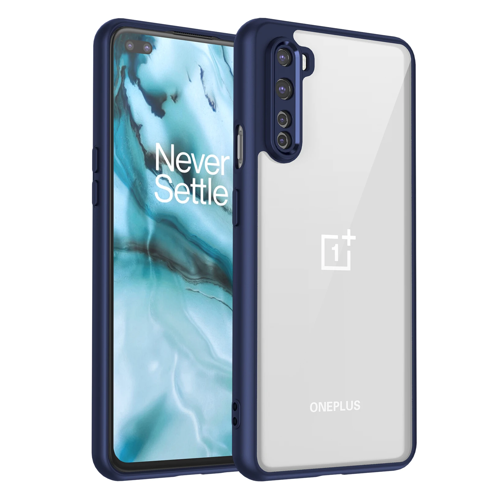 Oneplus Nord AC2001 AC2003 Hülle, stoßfeste Silikon-Stoßstange, Luftpolster, klare, matte Rückseite, harte Handyhülle für One Plus Nord – Detail 8