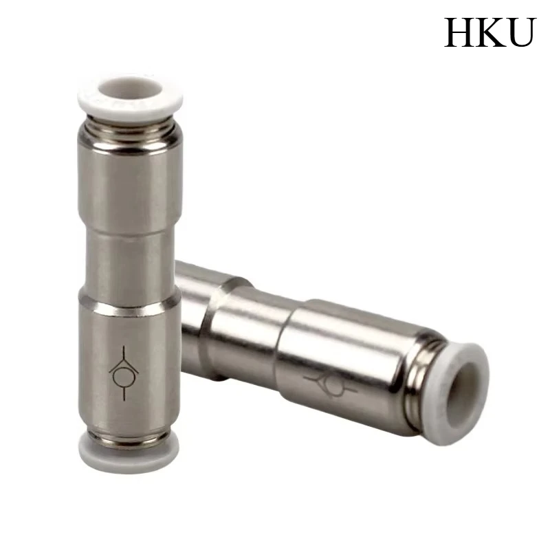 CVPU-4mm 6mm 8mm 10mm 12mm 1/8-1/2 inch PCVU Pneumatic Push To Connect Fitting One-way Valve Check Valve Made Entirely of Metal