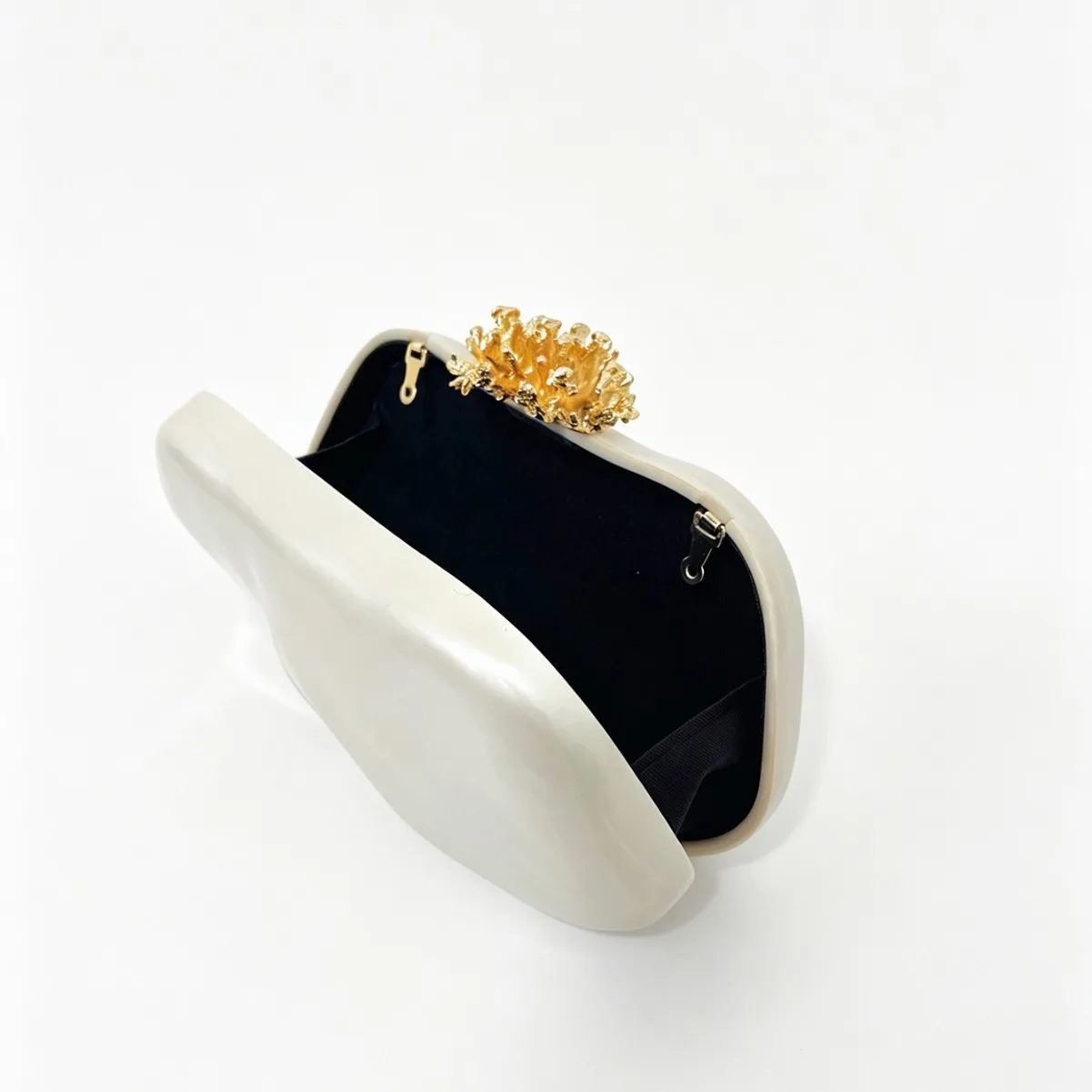 Acrylic Pure Color Irregular Flower Shape Dinner Clutch Bag Slant Cross Handbag Elegant Women's Fashion Handheld Bag