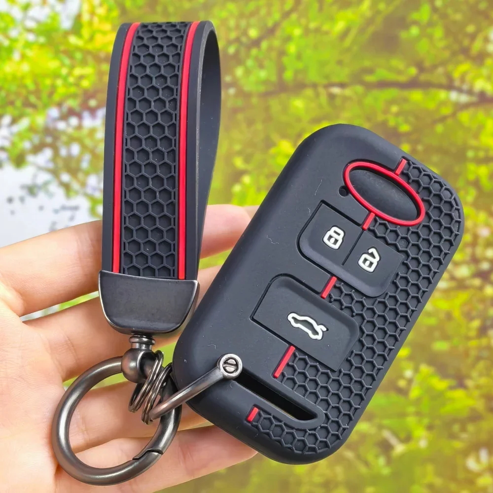 Silicone 3 Buttons Remote Case Key Cover Protection Holder for Chery Tiggo 8 3 5 Tiggo 4 GX Arrizo 5 Key Case 2019 2020 2021