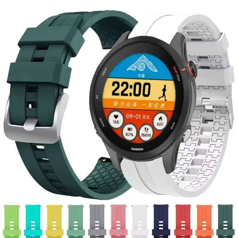 Correa de silicona de 22mm para reloj Garmin Venu 3 2 Band Forerunner 265 255 745 965, pulsera deportiva Vivoactive 4