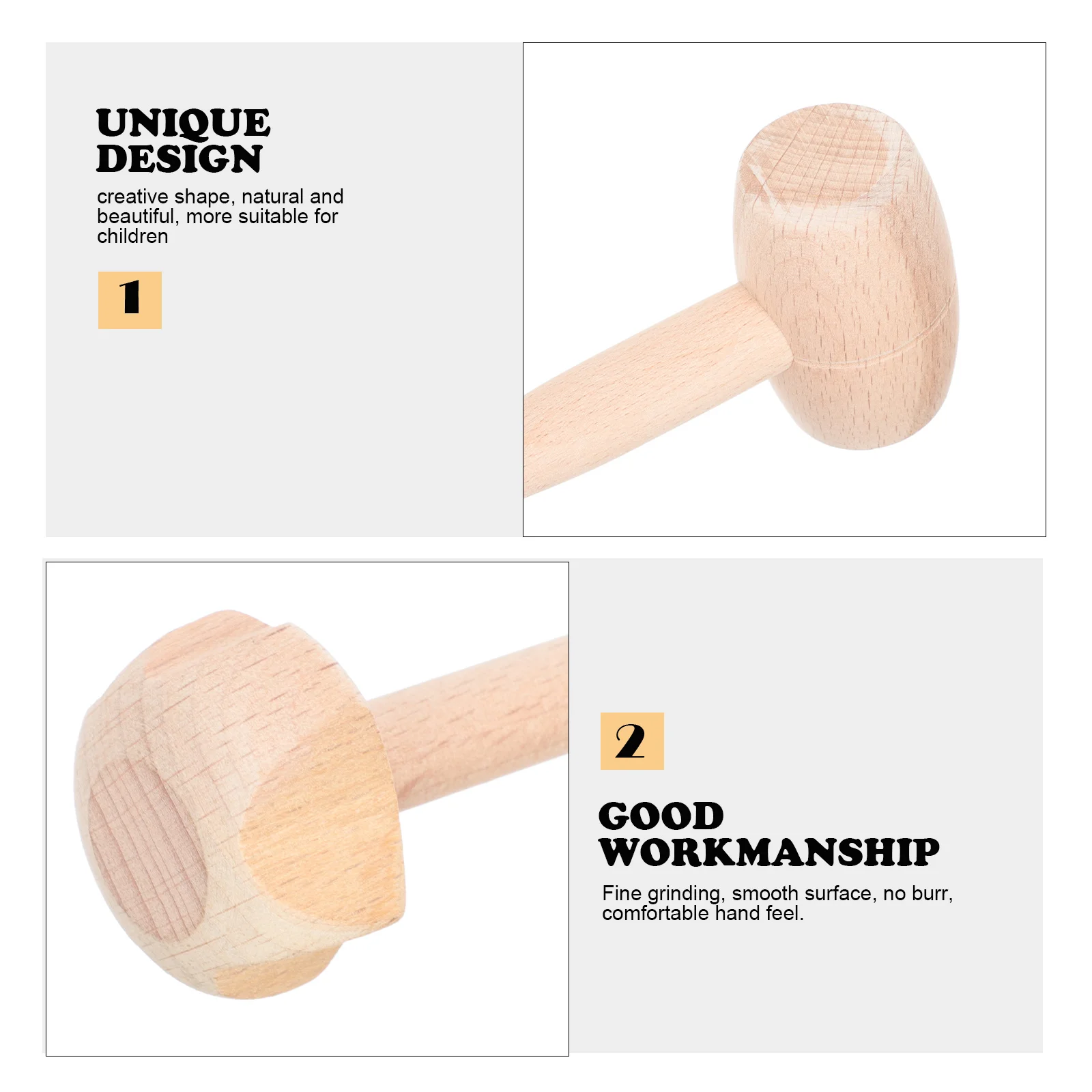 

1 set 1 Set Simulated Wooden Kitchen Baking Playthings Kids Pretend Wood Rolling Pin Kids Wood Cooking Toy Durable Safe Smooth