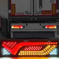 12V 24V 46CM Multifunctional LED Truck Car Tail Rear Lamp w/ Turn Signals Fog Stop Parking Reverse Driving License Plate Lights