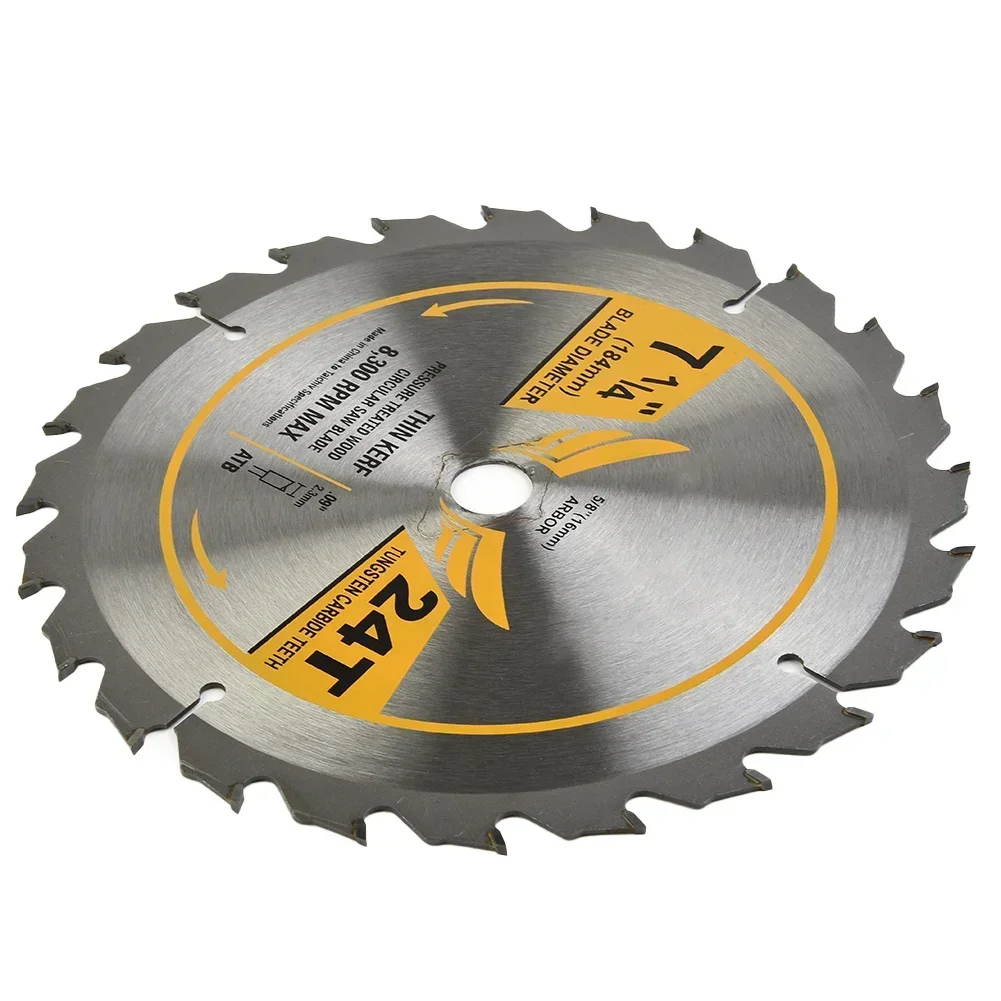 Circular Saw Blade 7-1/4inch 24T Framing Carbide Thin Kerf Disk Cutter Wood Cutting Disc Woodworking Tool Precise Manufacturing