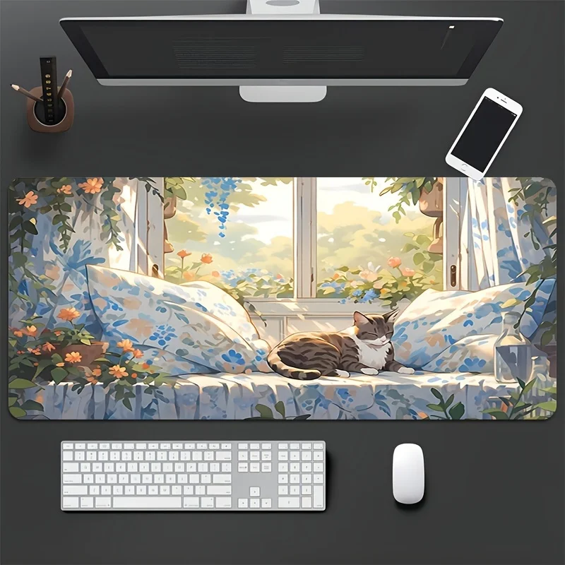 

Большой коврик для мыши с анимационным дизайном для киберспорта, коврик для клавиатуры компьютера, настольный коврик с укороченными сочетаниями клавиш, утолщенный резиновый мягкий коврик
