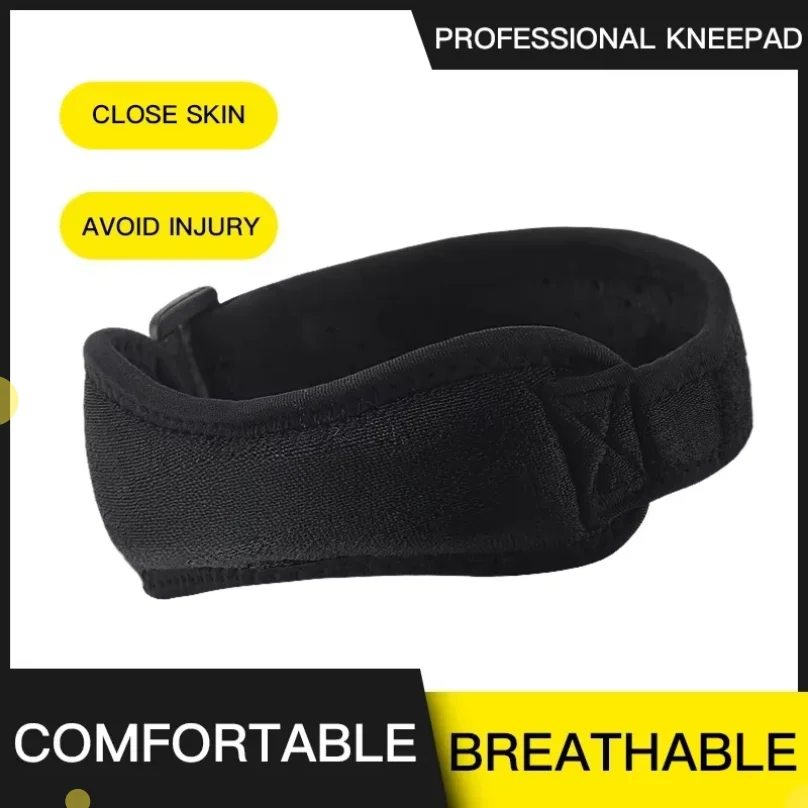 1 Piece Knee Patellar Tendon Knee Support Strape Brace Adjustable Shock Absorption Compression Knee Pad Sleeve for Basketball