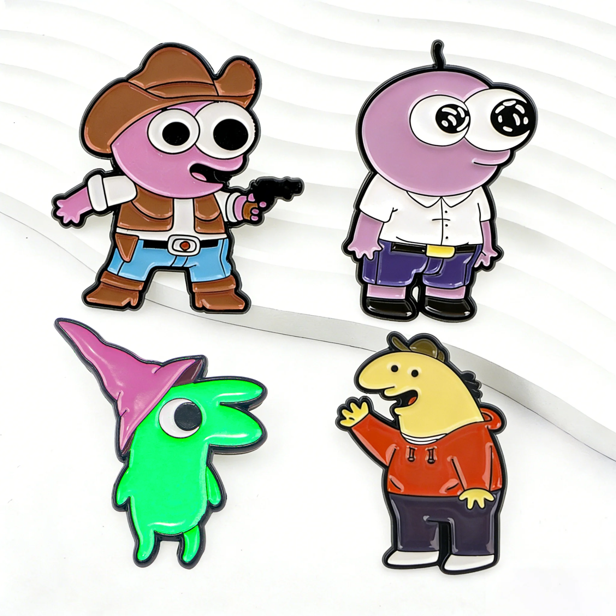 

Funny Dinosaur Enamel Pins Cute Cartoon Brooches Badges for Backpacks Jackets Hats Retro Collection Gifts Cosplay Accessories