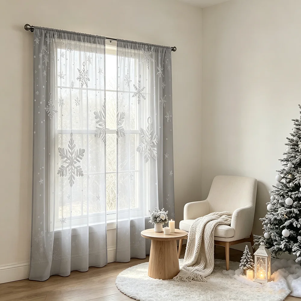 2 stuks kerst-winter transpara - Curtain Rods recensie en prijs