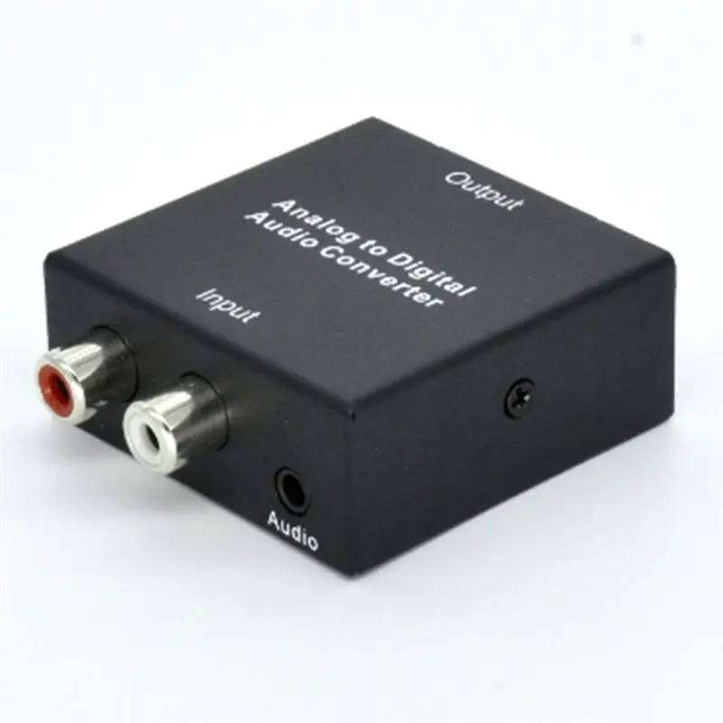Efficient Analog To Digital Audio Converter Black R/L RCA 3.5Mm AUX To Digital Coaxial Toslink Optical Audio Adapter For PS3 Xbo